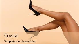  Presentation with black girl sexy fashionable mulatto - PPT theme with fashionable woman 20s wearing black background and a lemonade colored foreground