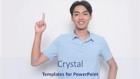  Presentation with polo - Beautiful presentation featuring fashionable-young-man-wearing-blue backdrop and a light blue colored foreground