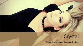  Presentation with interior - Cool new presentation with fashionchic - attractive fashionable woman posing backdrop and a coral colored foreground