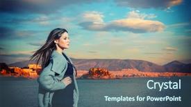  Presentation with old fashion photo album - Presentation theme consisting of fashionchic - fashion photo of sensual beautiful background and a  colored foreground