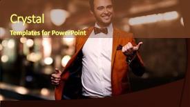  Presentation with disco in night club - Slides having fashionist fooling around in elite background and a tawny brown colored foreground