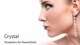  Presentation with white and black woman climbing ladders - Presentation design consisting of fasion - gorgeous woman with long earrings background and a  colored foreground