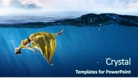  Presentation with clear water - Beautiful slide set featuring fasion - woman dancer in clear blue backdrop and a  colored foreground