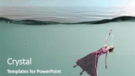  Presentation with clear water - Cool new slide set with fasion - woman dancer in clear blue backdrop and a  colored foreground