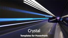  Presentation with night - PPT layouts having fast car - night drive background and a wine colored foreground