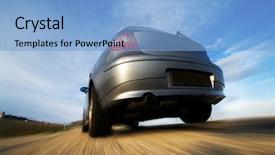  Presentation with blur - Slides consisting of fast car moving with motion background and a light blue colored foreground