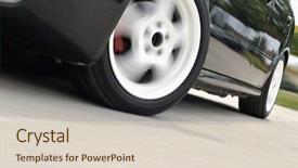  Presentation with blur - Cool new presentation theme with fast car moving with motion backdrop and a lemonade colored foreground