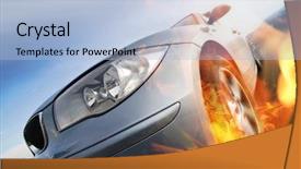  Presentation with motion - Theme consisting of fast car moving with motion background and a light blue colored foreground