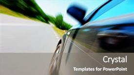  Presentation with blur - Colorful slides enhanced with fast car moving with motion backdrop and a gray colored foreground
