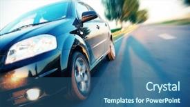  Presentation with blur - Slide deck consisting of fast car moving with motion background and a ocean colored foreground