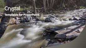  Presentation with los angeles - PPT layouts enhanced with fast creek flowing below eaton background and a dark gray colored foreground