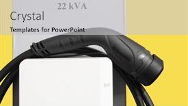  Presentation with electric vehicle - Beautiful PPT theme featuring fast-electric-car-charger-green backdrop and a light gray colored foreground