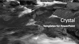  Presentation with mountain stream - Amazing slide set having fast flowing mountain stream backdrop and a  colored foreground