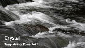  Presentation with mountain stream - Audience pleasing PPT theme consisting of fast flowing mountain stream backdrop and a dark gray colored foreground