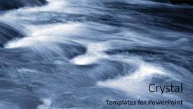  Presentation with mountain stream - Colorful slide deck enhanced with fast flowing mountain stream backdrop and a teal colored foreground