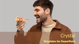  Presentation with fast food - Amazing theme having fast-food-and-people-concept backdrop and a tawny brown colored foreground