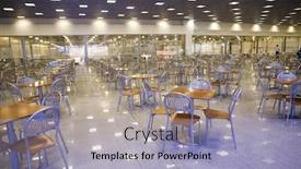  Presentation with modern food - Theme featuring fast food in modern building background and a light blue colored foreground