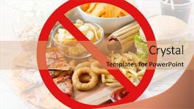  Presentation with diet low carb - Slide deck featuring fast food low carb diet background and a coral colored foreground