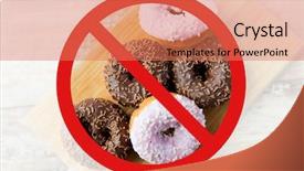  Presentation with diet low carb - Slide set with fast food low carb diet background and a coral colored foreground