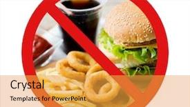  Presentation with diet low carb - PPT layouts having fast food low carb diet background and a yellow colored foreground