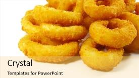  Presentation with fast food - Presentation theme with fast food popular side dish background and a yellow colored foreground