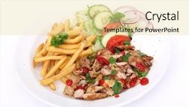  Presentation with plant factory vegetable hydroponic - Slide set featuring fast food white background - gyros with french fries background and a  colored foreground