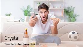  Presentation with eating disorders anorexia - Presentation theme enhanced with fast furious - man eating pizza having background and a lemonade colored foreground