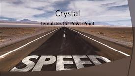  Presentation with speed - Cool new slides with fast furious - speed written on desert road backdrop and a light gray colored foreground