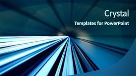  Presentation with train - Audience pleasing PPT layouts consisting of fast furious - train moving in tunnel backdrop and a navy blue colored foreground