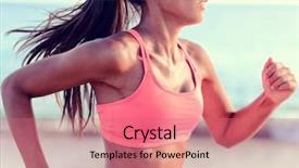  Presentation with cardio - Amazing slide deck having fast motion showing pink sports backdrop and a coral colored foreground