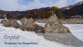  Presentation with siberia - Cool new PPT layouts with fast mountain river katun in altay siberia russia a popular tourist place called the dragon's teeth beauty sunny winter day backdrop and a lemonade colored foreground