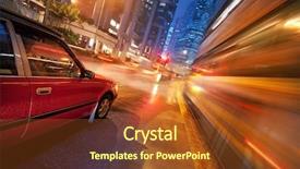  Presentation with game and movie night - Presentation theme enhanced with fast moving bus at night background and a tawny brown colored foreground