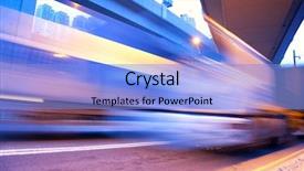  Presentation with bus transportation - Cool new presentation design with fast moving bus backdrop and a light blue colored foreground