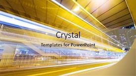  Presentation with moving and drving car - Slide deck having fast moving car at night background and a yellow colored foreground