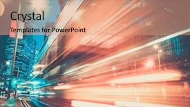  Presentation with city night - Audience pleasing presentation consisting of fast moving cars at night backdrop and a coral colored foreground