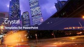  Presentation with futuristic cars - Beautiful slides featuring fast moving cars at night backdrop and a violet colored foreground