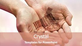  Presentation with bar - Slide deck having consumer goods - handful of bar codes background and a coral colored foreground