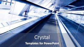  Presentation with motion - Cool new theme with fast-moving-escalator-by-motion backdrop and a ocean colored foreground