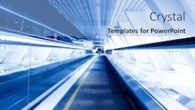  Presentation with motion - Colorful slide deck enhanced with fast-moving-escalator-by-motion backdrop and a light blue colored foreground