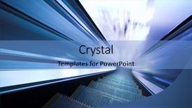  Presentation with shopping - Audience pleasing slides consisting of fast moving escalator in shopping center backdrop and a light blue colored foreground