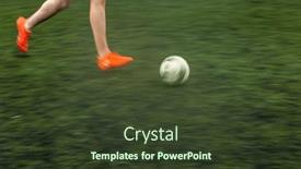  Presentation with motion - PPT theme having fast-moving-feet background and a tawny brown colored foreground