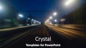  Presentation with railway - PPT theme with fast-moving-on-railway background and a black colored foreground