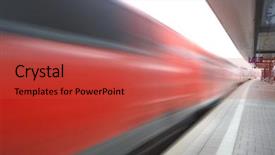  Presentation with diesel - Presentation theme consisting of fast moving red train background and a red colored foreground