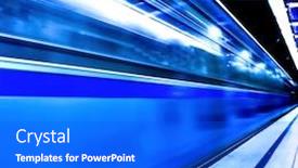  Presentation with motion - PPT theme featuring fast-moving-train-by-motion background and a cobalt blue colored foreground