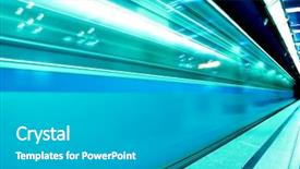  Presentation with motion - Cool new presentation theme with fast moving train in motion backdrop and a light gray colored foreground