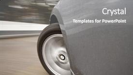  Presentation with car speeding - Amazing presentation design having fast or speeding with wheel backdrop and a gray colored foreground