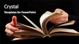  Presentation with blur - Colorful slide deck enhanced with fast reading - looking thruogh book with motion backdrop and a black colored foreground