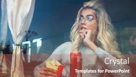  Presentation with food truck - Cool new PPT layouts with fast-street-food-concept-beauty backdrop and a red colored foreground