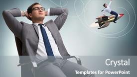  Presentation with start up business - Colorful slide set enhanced with fast thinkig - businessman in start up business backdrop and a  colored foreground