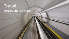  Presentation with tunnel - PPT theme enhanced with going trough the underground tunnel background and a gray colored foreground